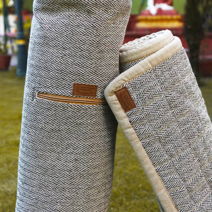 Extra Padded Cotton Yoga Mat and Bag Set for wholesale by Local Women’s Handicrafts