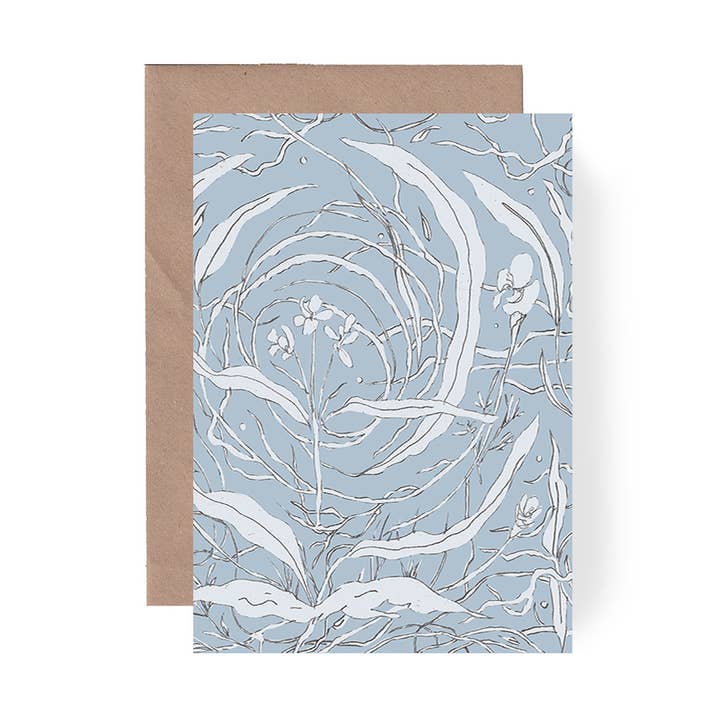 Blue Flower | Thinking of you | Sympathy card for wholesale by Tomekah George