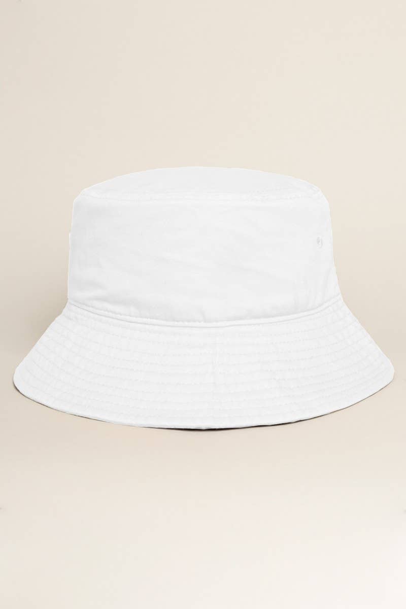 Fashion City - Wholesale Bucket Hat - Women's - Light Solid Color Cotton Bucket Fisherman Hat12