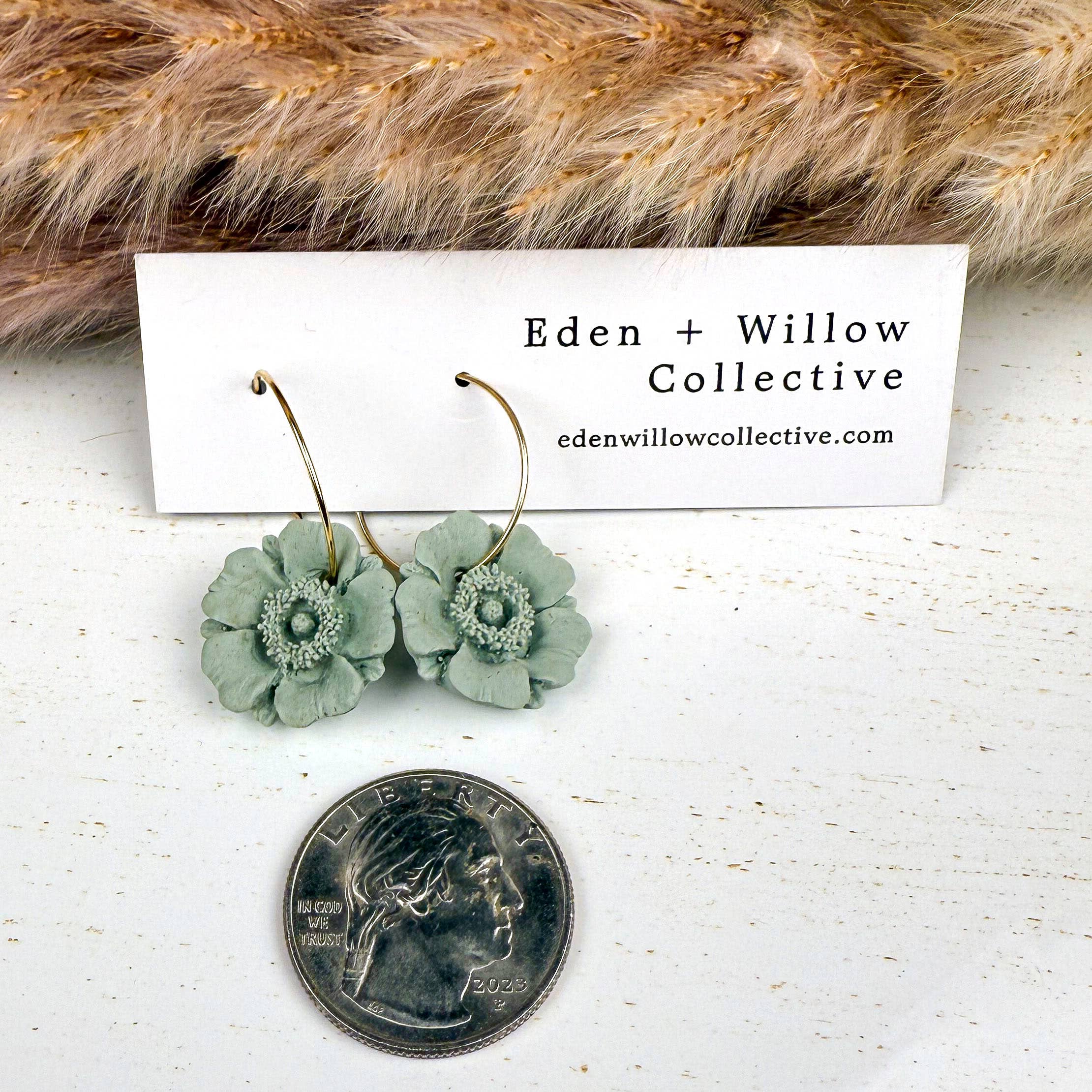Eden + Willow Collective - Wholesale Hoop Earrings - Poppy Hoop Polymer Clay Earring, Handmade Lightweight 5