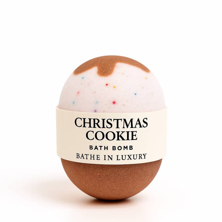Christmas Cookie Bath Bomb – Sweet Holiday Soak | Warm & Buttery Aroma for wholesale by Bathe in Luxury