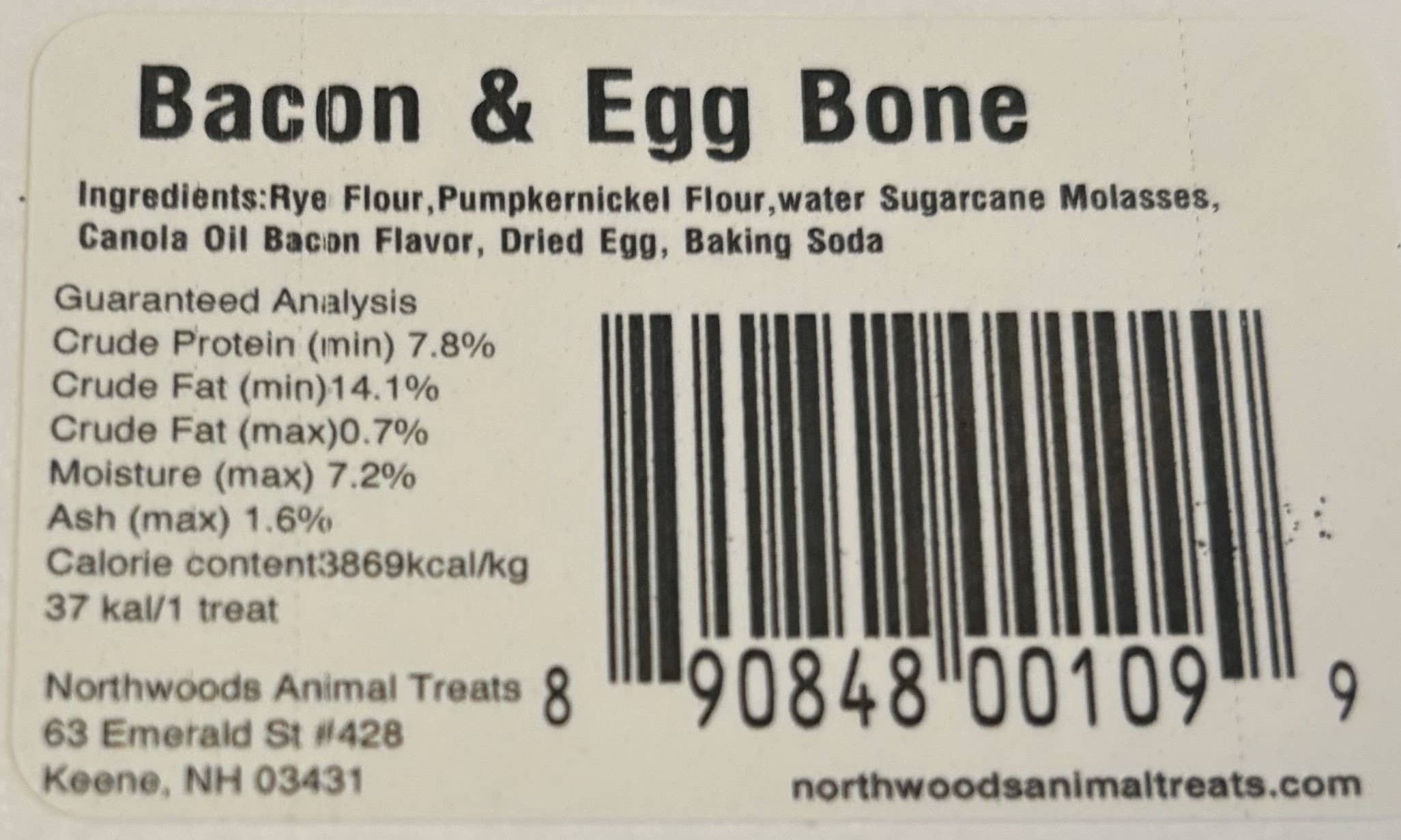 North Woods Animal Treats and Gifts - Wholesale Pet Treats - Dog - Display Crate of 24 Cookies - Bacon and Egg Bone2