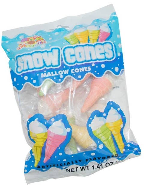 Alberts Snow Marshmallow Cones (Wrapped) -1.13 oz X 12 Units for wholesale by iSweet.ca
