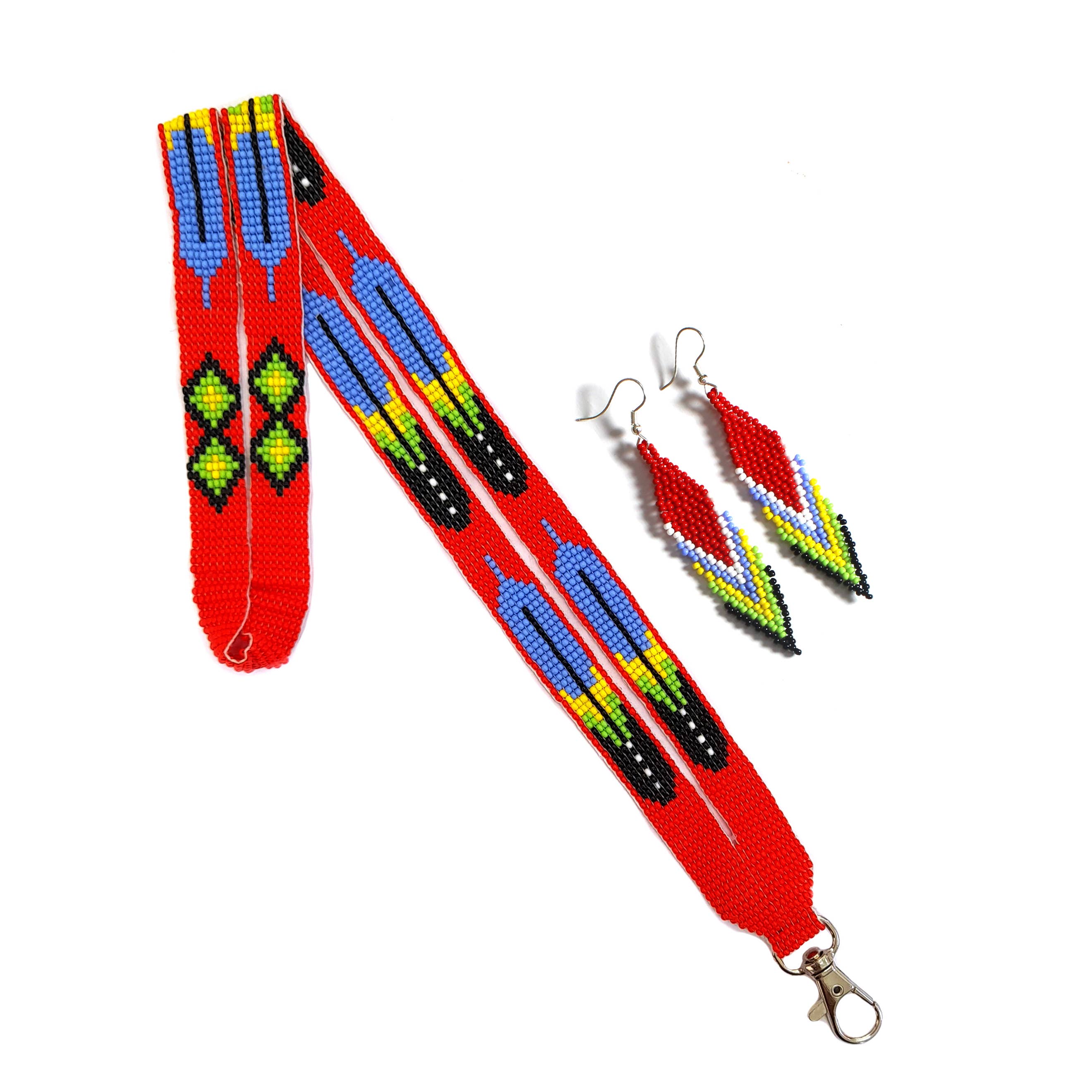 KANGURAH - Wholesale Lanyard - Women's - Beaded Lanyard with Matching Beaded Earrings, ID Card Holder3