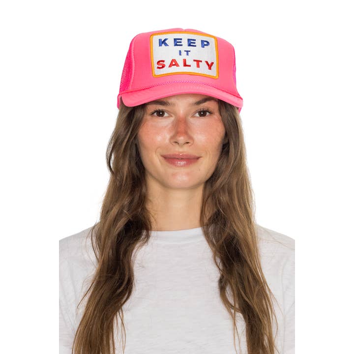 Friday Feelin' - Wholesale Trucker Hat - Unisex - Keep It Salty Trucker Hat in Pink