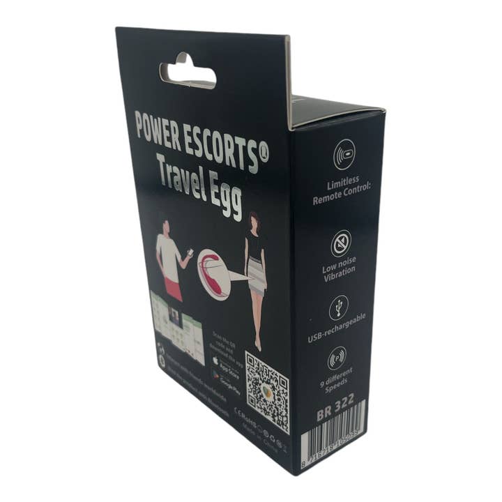 Rosa Power Escorts - BR322 - Travel Egg - Vibrador Controlado por App - Rosa para venda a revendedores na Faire
