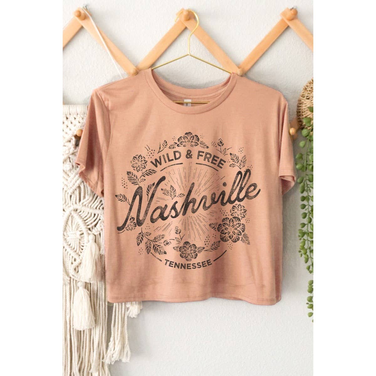 HRTandLUV - Vente T-shirt à imprimés – femme - HAUT COURT À MOTIF WILD FREE2