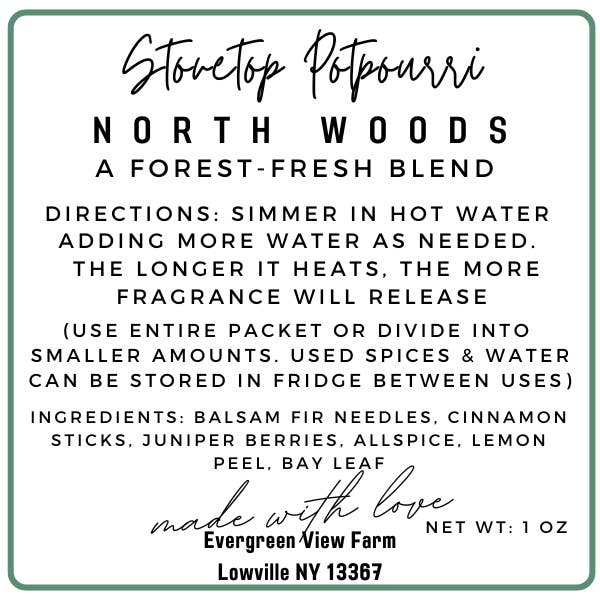 Evergreen View Farm - Wholesale Potpourri - Simmer Pot Stovetop Spice Christmas Holiday Fall Winter