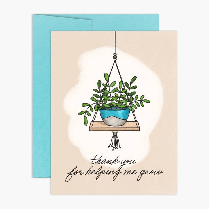 Helping Me Grow Thank You Card for wholesale by Palmer Street Press