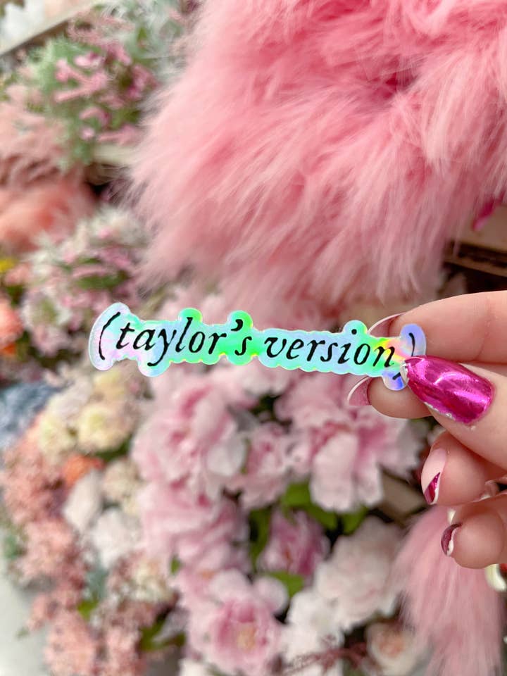 Taylor's Version - Holographic Taylor Swift Sticker for wholesale by NatterDoodle