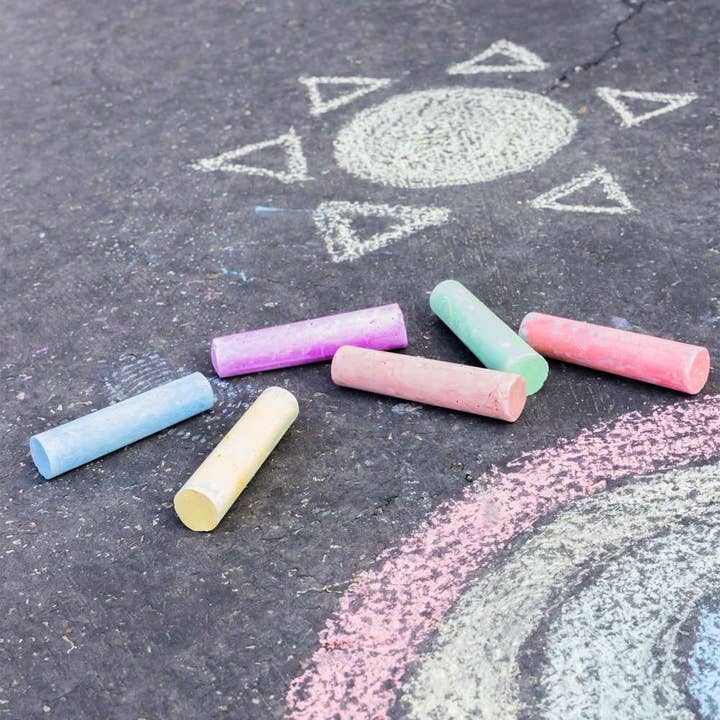 Luna Office Supply - Everyday Essential - Wholesale Chalk - Jumbo Washable Sidewalk Chalks (6/Pack)2