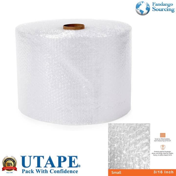 Webag & Wecover – wholesale Hantverkstillbehör – Polyeten Bubble Wrap Small Bubbles Wrap Perf 12" Roll