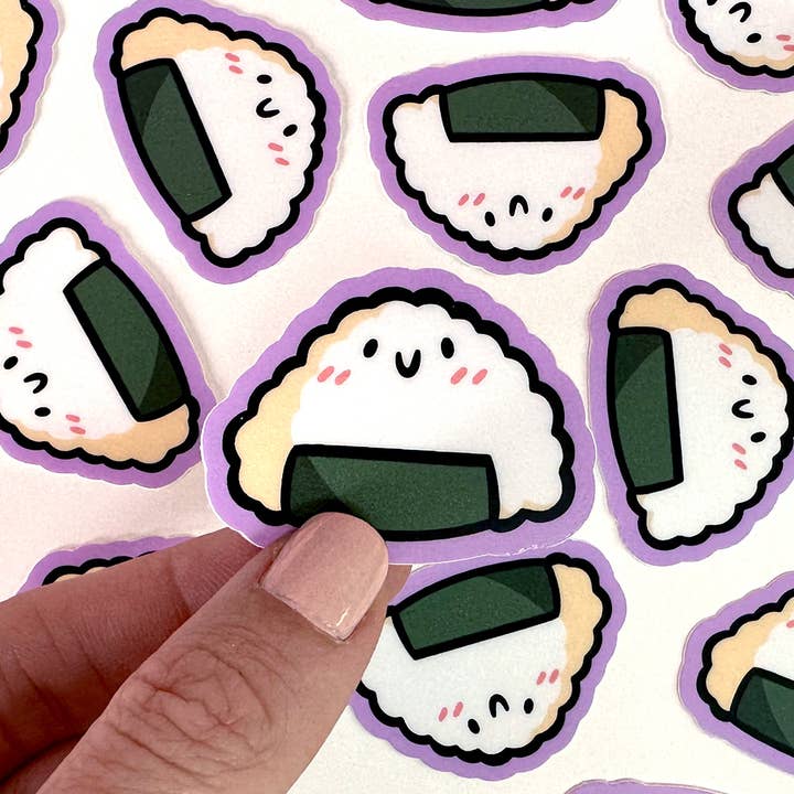 Onigiri (Rice Ball) Mini Sticker for wholesale by Shop Emily M