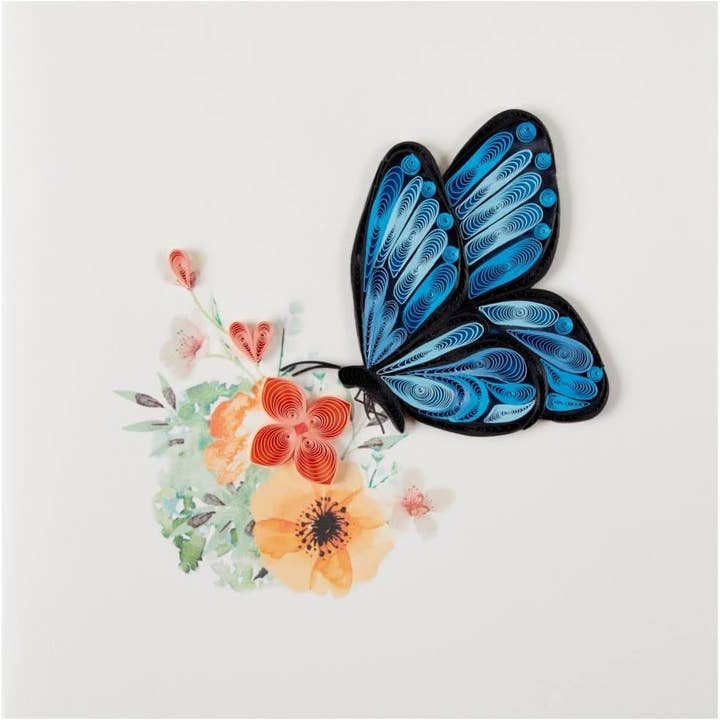Quilled Butterfly Birthday Card for wholesale by NIQUEA.D