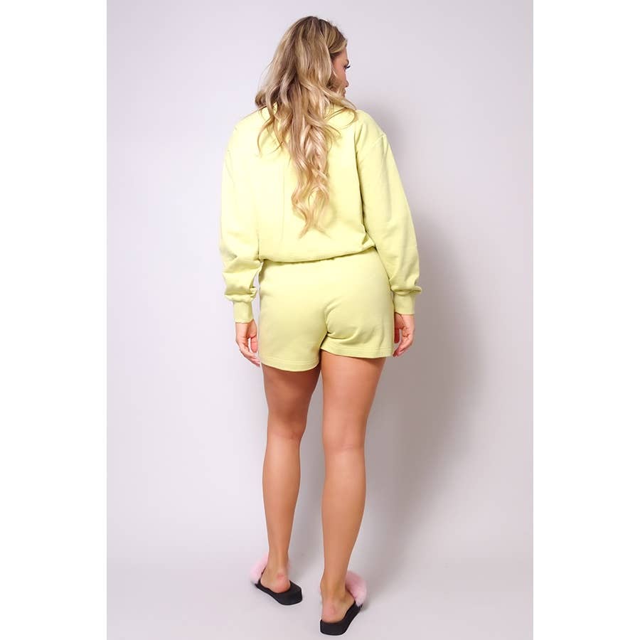 LIME LOUNGE NIGHTS IN SHORTS SET for wholesale on Faire4