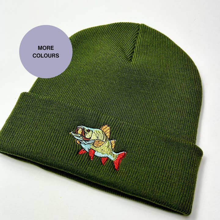 Fishing Perch Beanie hat - Unisex for wholesale by Thread and Needles Co