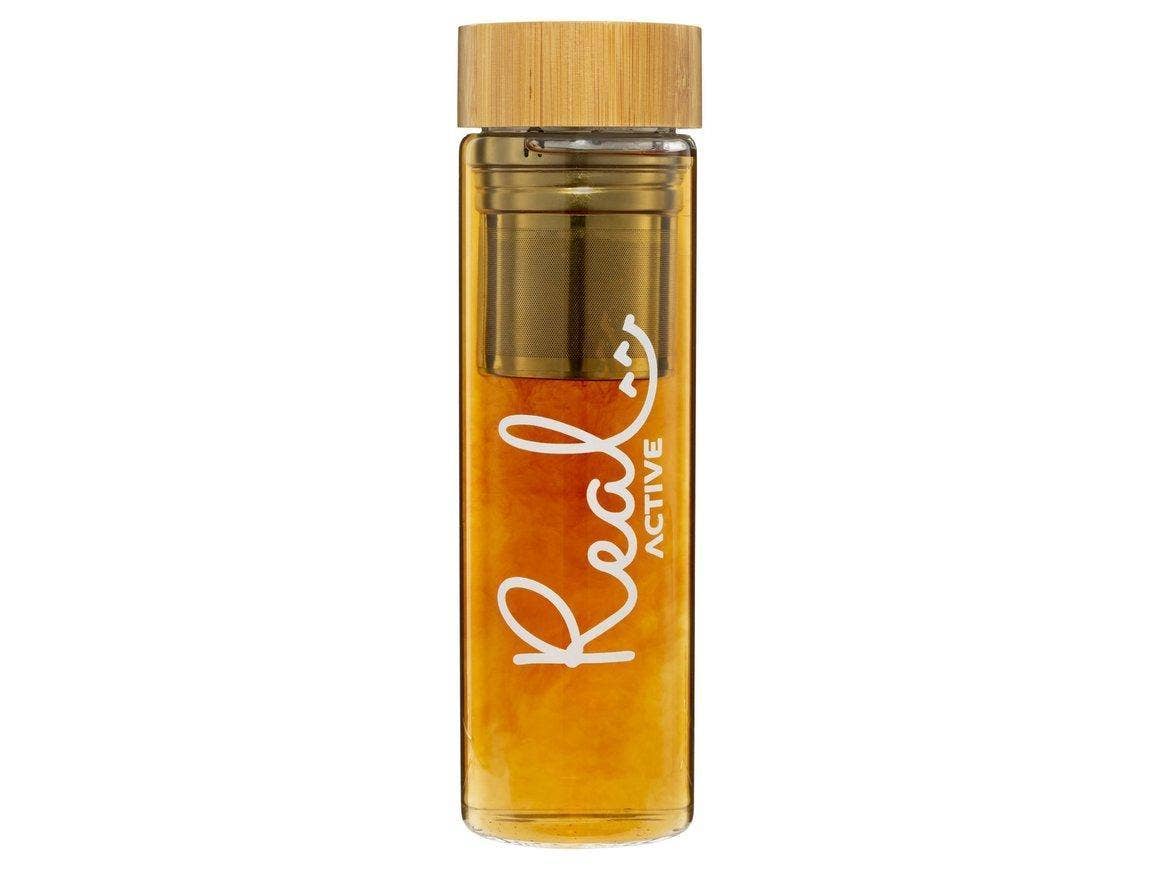 Real Active – wholesale Vattenflaska – 650ml vattenflaska glas med infusionsvätska3