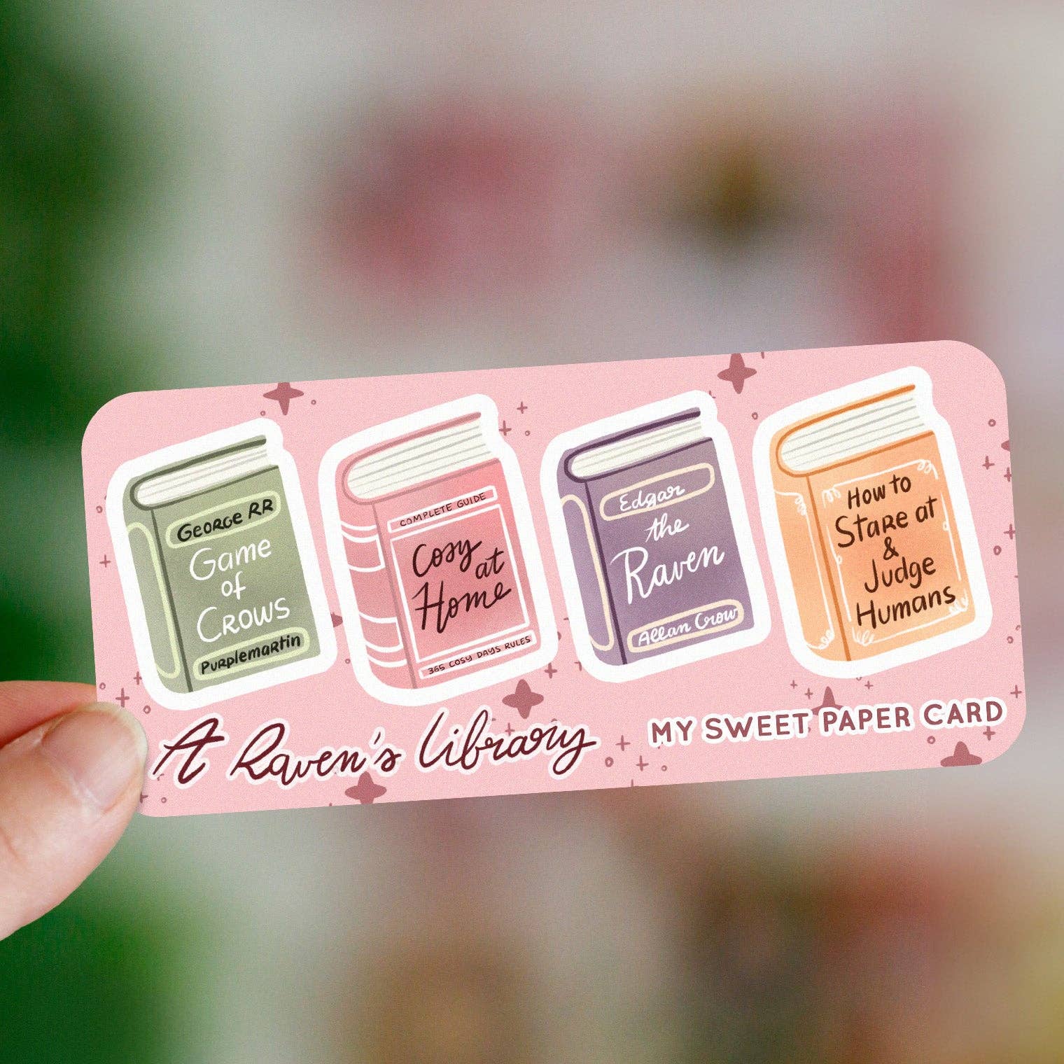 My Sweet Paper Card - Wholesale Sticker - A raven's library | book stickers sheet | planner stickers0