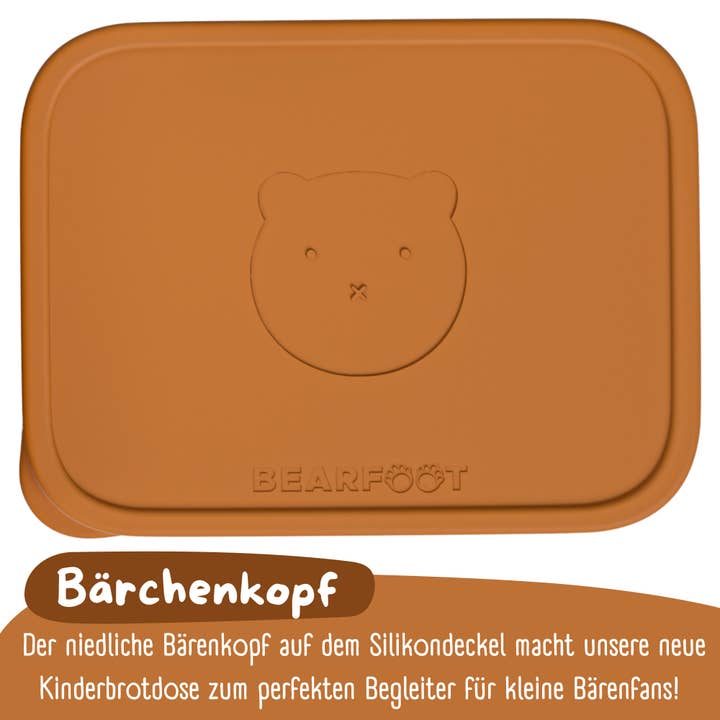 BEARFOOT - Wholesale Lunch Bag/Box - Kids - Children's stainless steel lunchbox with silicone insert - Brown6