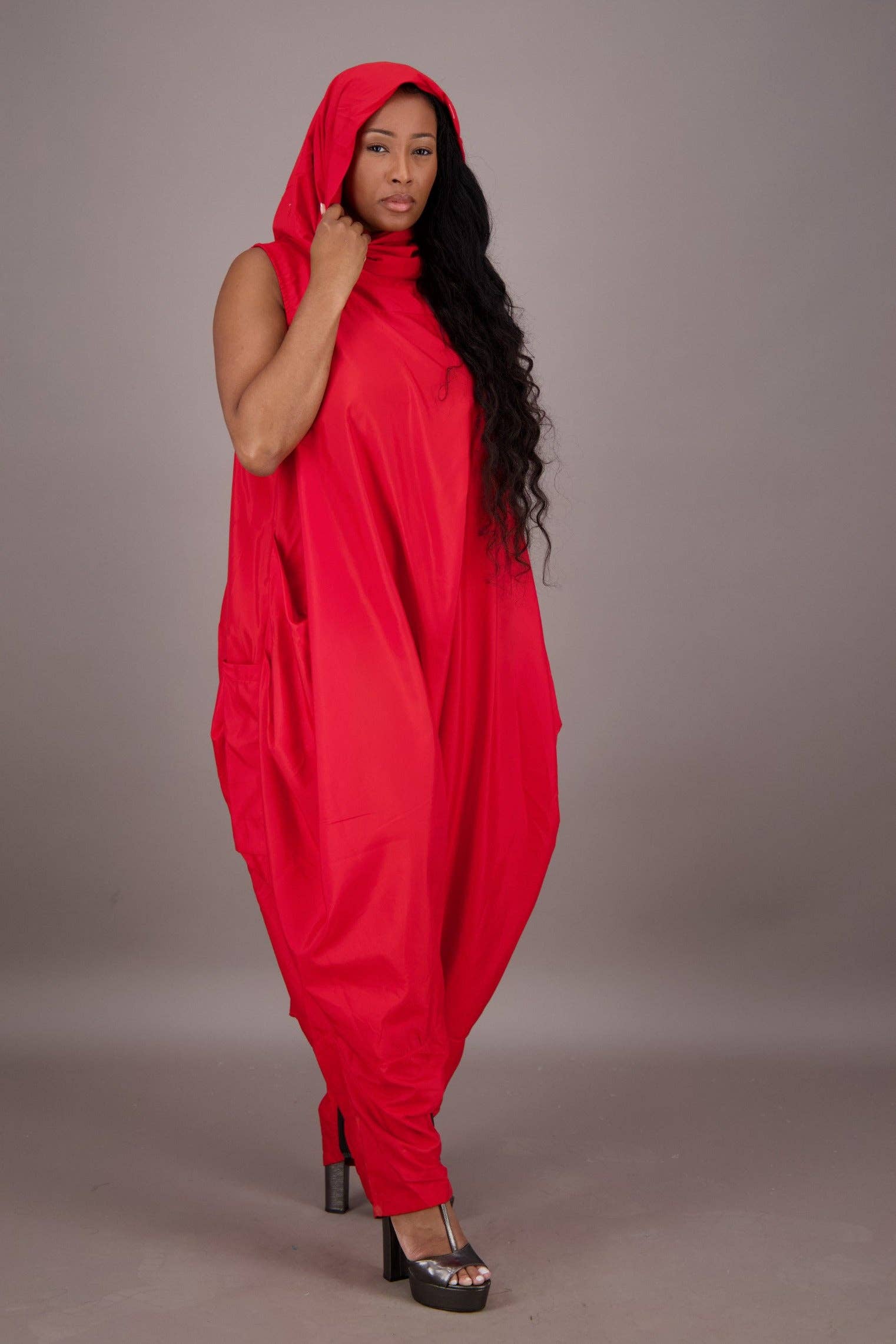 Advance Apparels - Wholesale Jumpsuit - Dames - Voorhoofd Jumpsuit met Capuchon en Effen Kleur AJ-250806