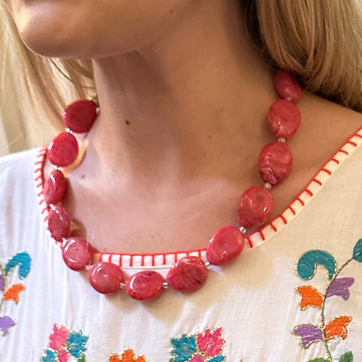 The Lilley Line - Wholesale Bag Strap - Women's - Clutch Strap, River Stone in Raspberry Pink Swirl