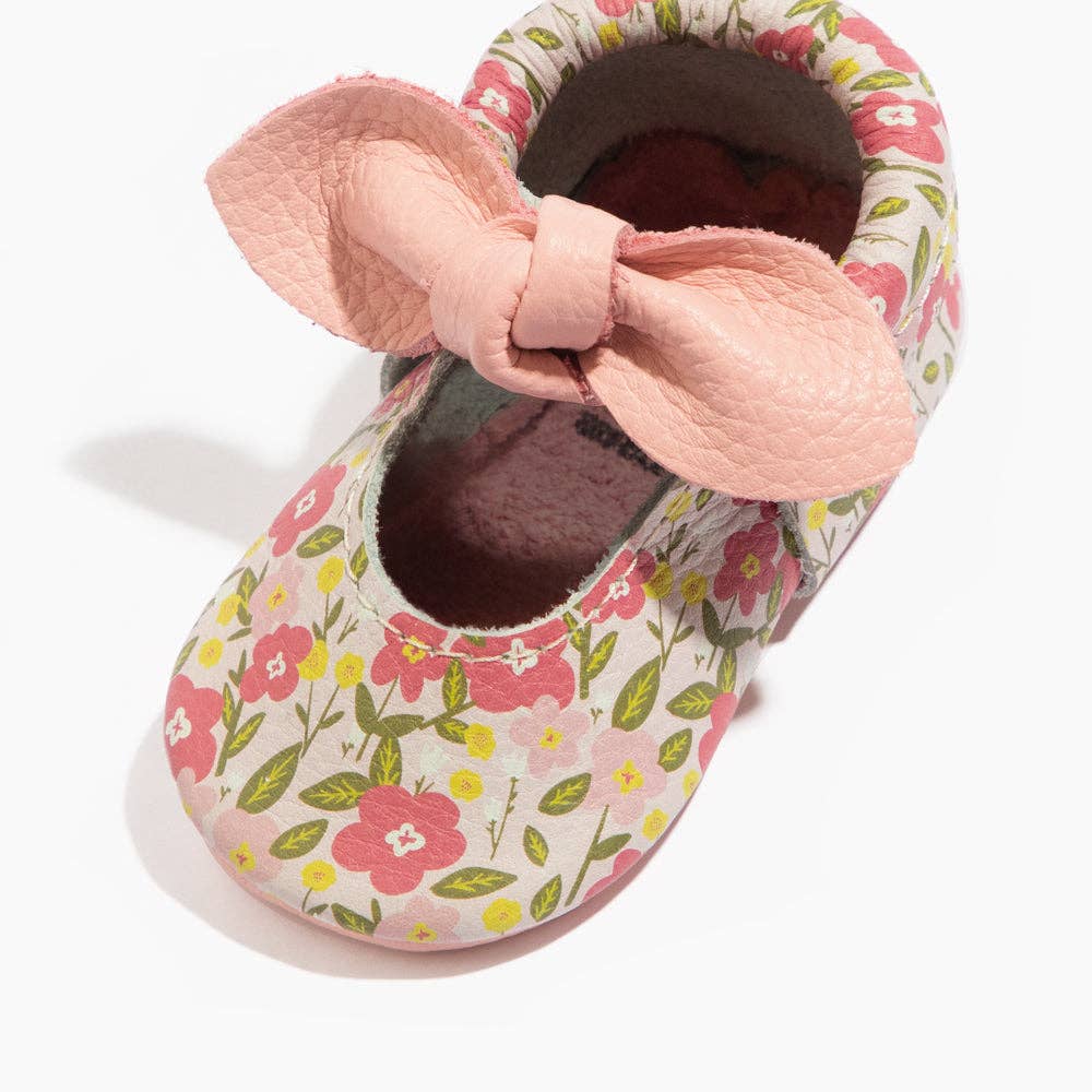 Freshly Picked - Wholesale Crib Shoes - Baby - Spring Bouquet Knotted Bow Baby Shoe1