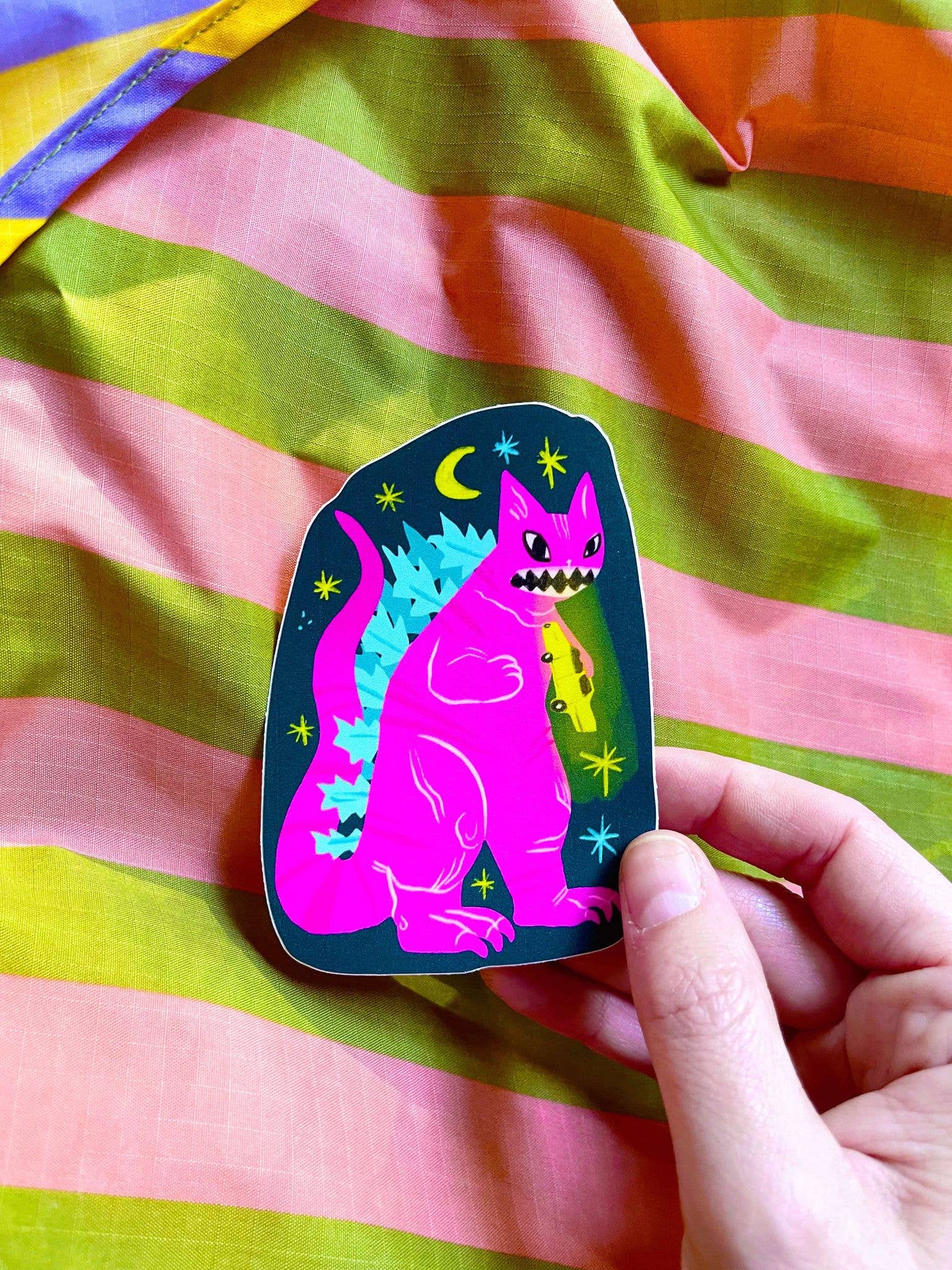 Bunny Dee - Wholesale Sticker - Catzilla monster cat vinyl waterproof sticker0