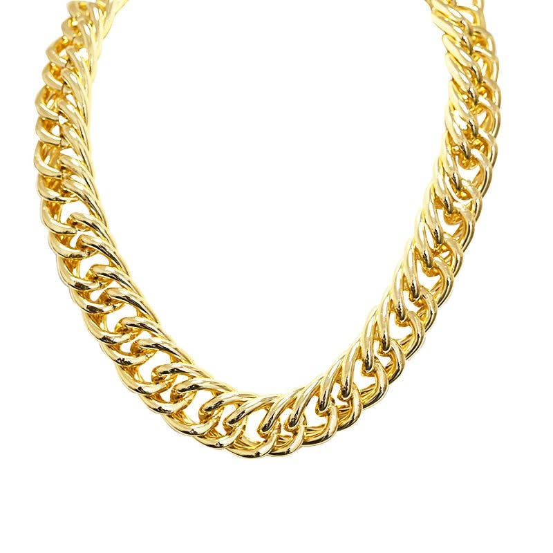 AMORINO SRL - Vente Collier maille et chaîne - Collier ras-de-cou double chaîne avec maillons épais2