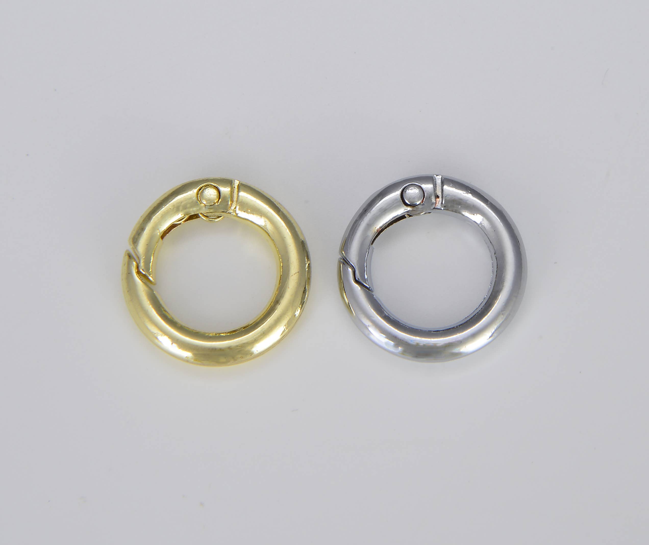 Beads Creation – wholesale Band/stacked ring – Gold Filled Spring Gate Ring, Push Gate ring, CL4992