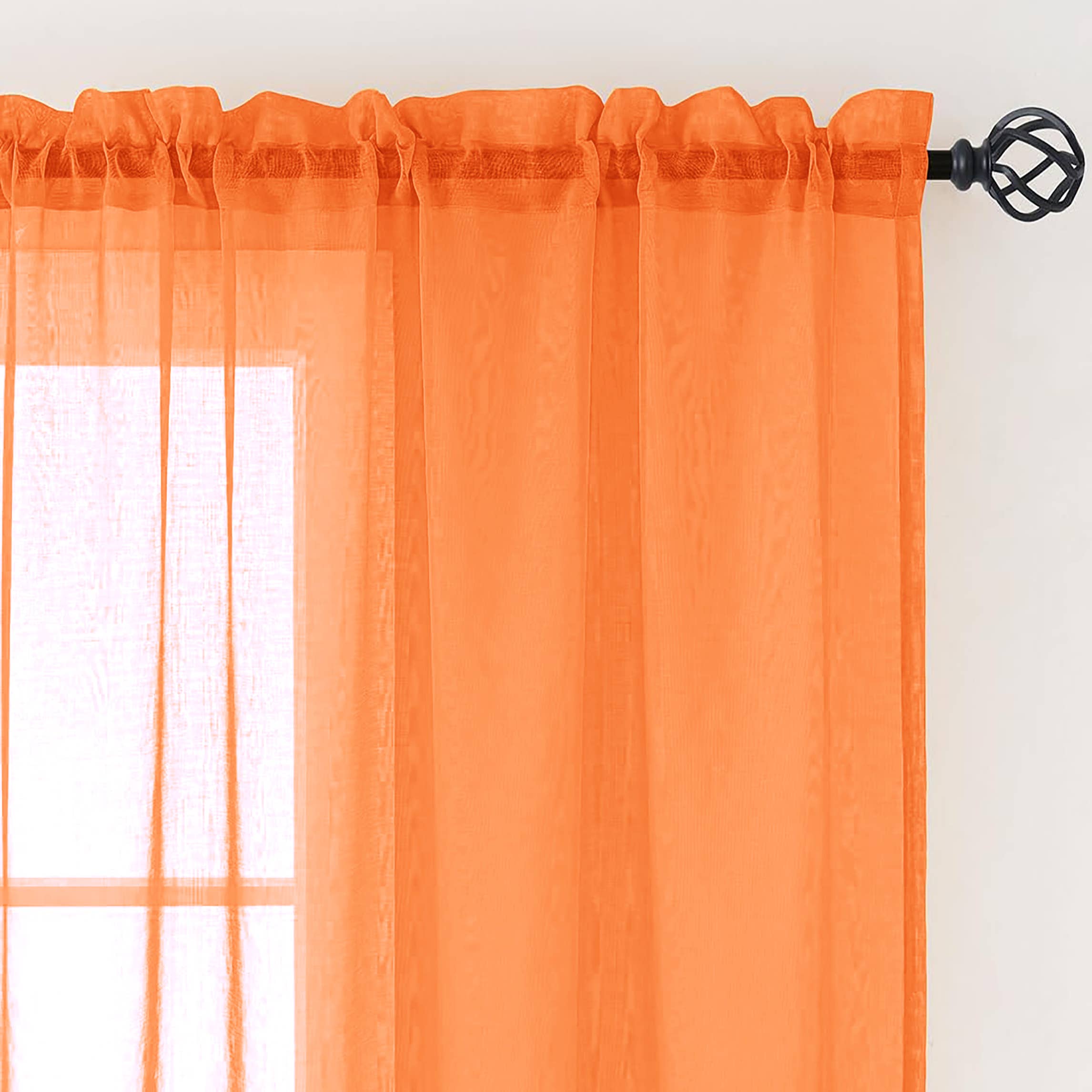 home mart goods - Wholesale Curtain - 84" Long, 2 Panels - Sheer Window Rod Pocket Curtain Set16