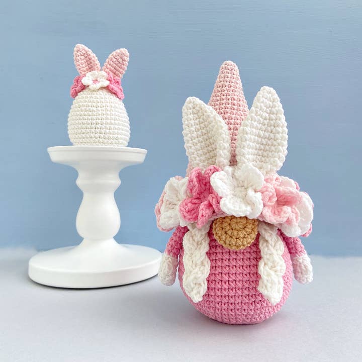 Anh2 LTD - Vendita all'ingrosso Decorazioni da tavolo - Gnomo a forma di coniglietto pasquale lavorato all'uncinetto, uovo di Pasqua, decorazione per cesto di Pasqua2