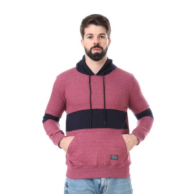 Izor Bi-Tone Hoodie With Kangroo Pocket for wholesale by Izor