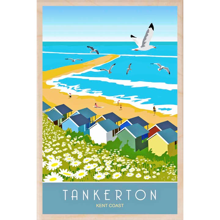 THE WOODEN POSTCARD COMPANY – wholesale Postcard – Tankerton, Kent - Wooden souvenirs