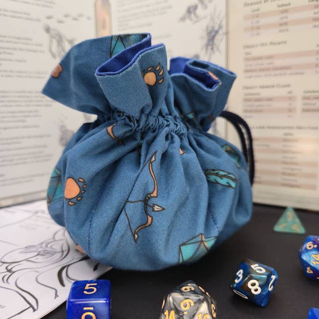 Ranger dice bag with pockets for wholesale by Red Dragon Craft