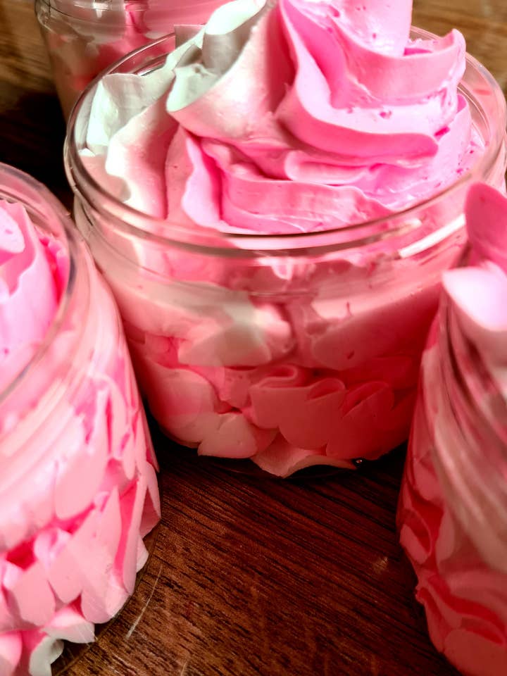 Berry Prosecco Shower Fluff/Whipped Soap for wholesale by BeBold Eire