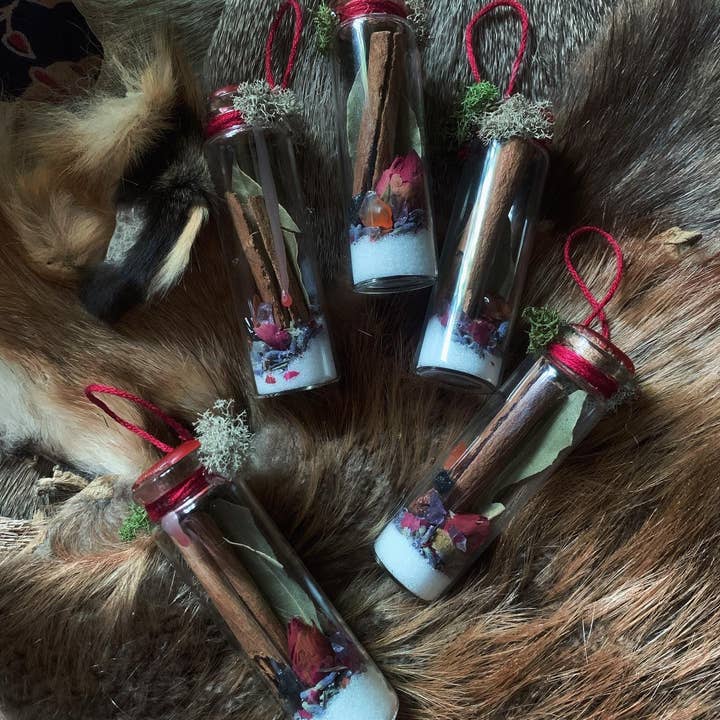 Leafy Ann Art - Wholesale Ornament - Yule Spell Jar Ornaments1