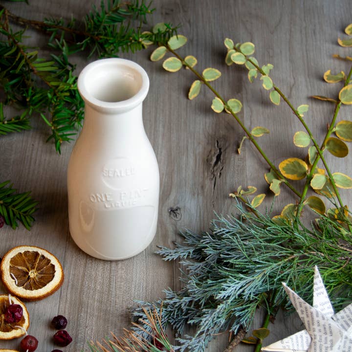 Cōppa Cōllaborative LLC - Wholesale Vase - Ceramic Milk Bottle Vase, Decorative Vase6