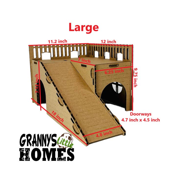 Grannys Little Homes - Wholesale Pet Toy - Not Cat/Dog - Cardboard Hide with Ramp6