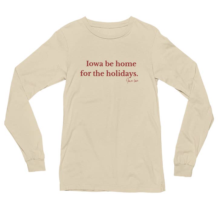 Iowa Be Home for the Holidays for wholesale by Wear.Love State T-Shirts