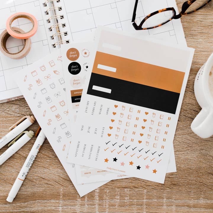 The Daily Grace Co - Wholesale Sticker - Daily Grace Planner Stickers | Classic