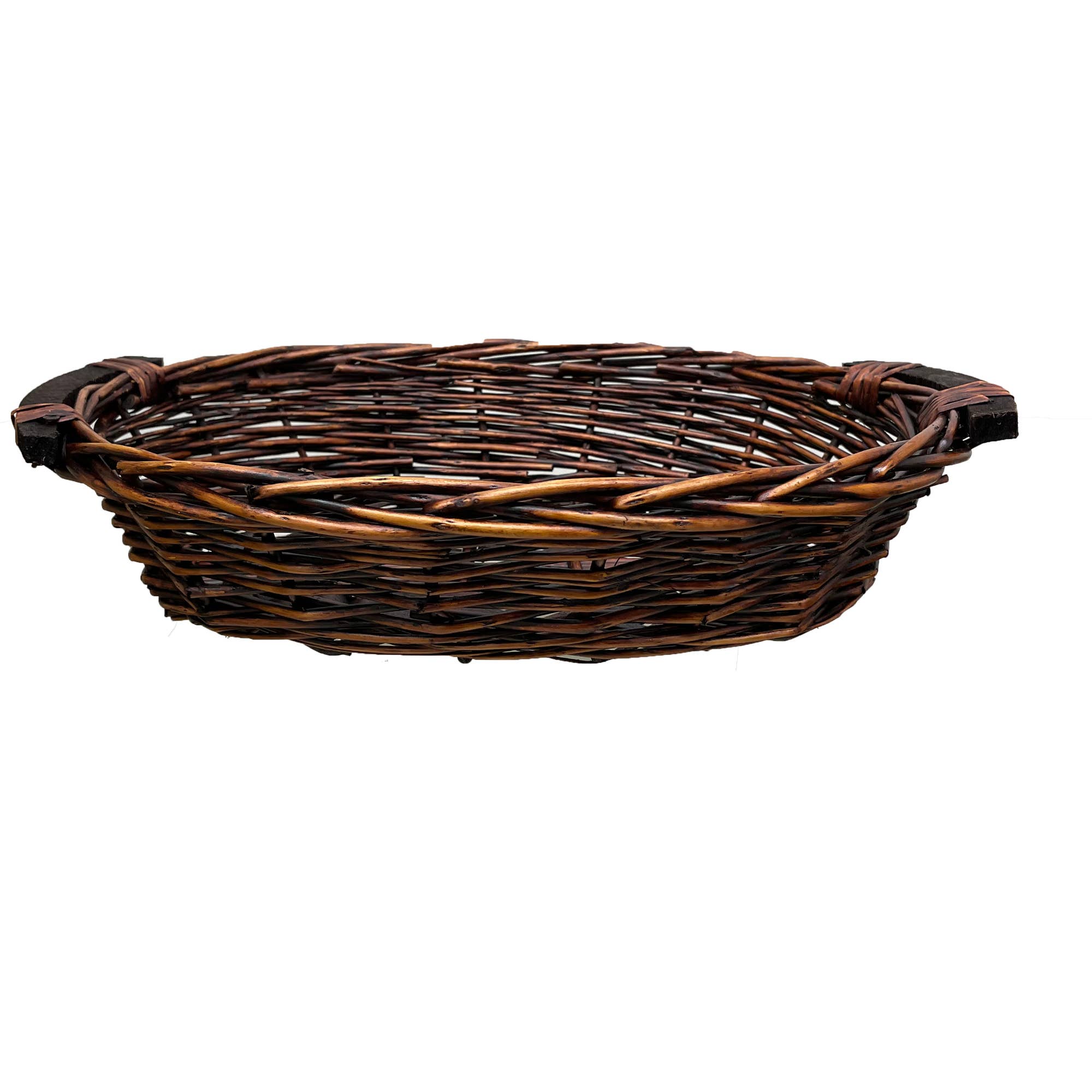 Bospak - Wholesale Decorative Tray - 12" Oval Willow Tray Dark Brown Finish2