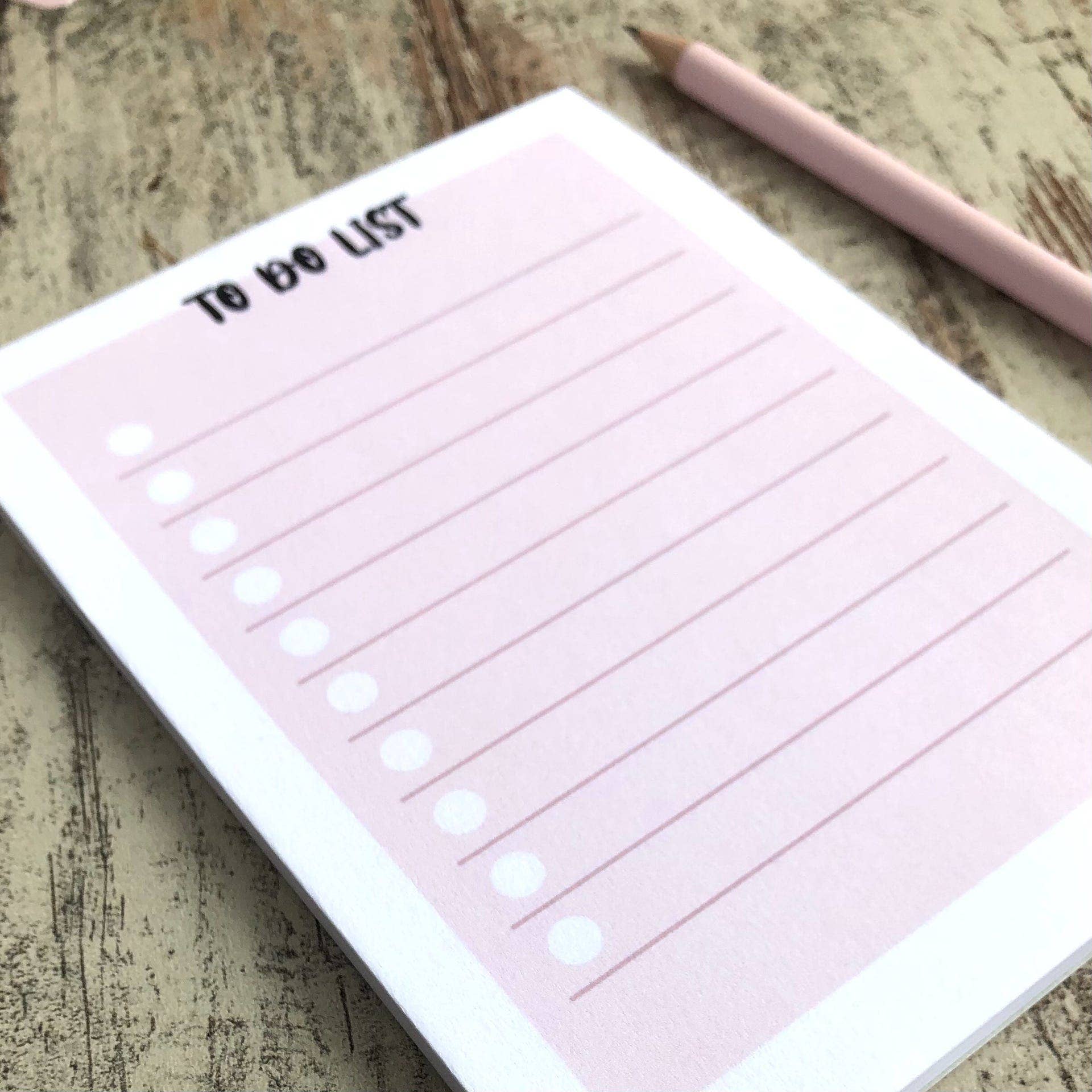 plantyintroverts - Wholesale Notepad - To do list pastel colours - A6 50 sheets, notepad, minimal6