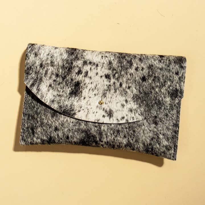 Sobre de piel con pelo de sal y pimienta para venta al por mayor de Primecut