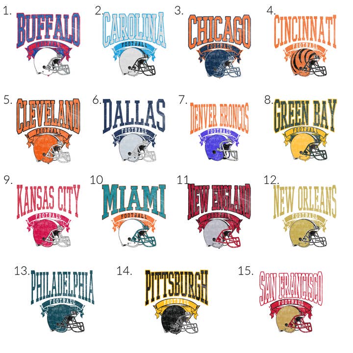 Par.tees by Party On! - Wholesale Graphic Sweatshirt - Women's - Vintage Hometown Football Graphic Sweatshirts