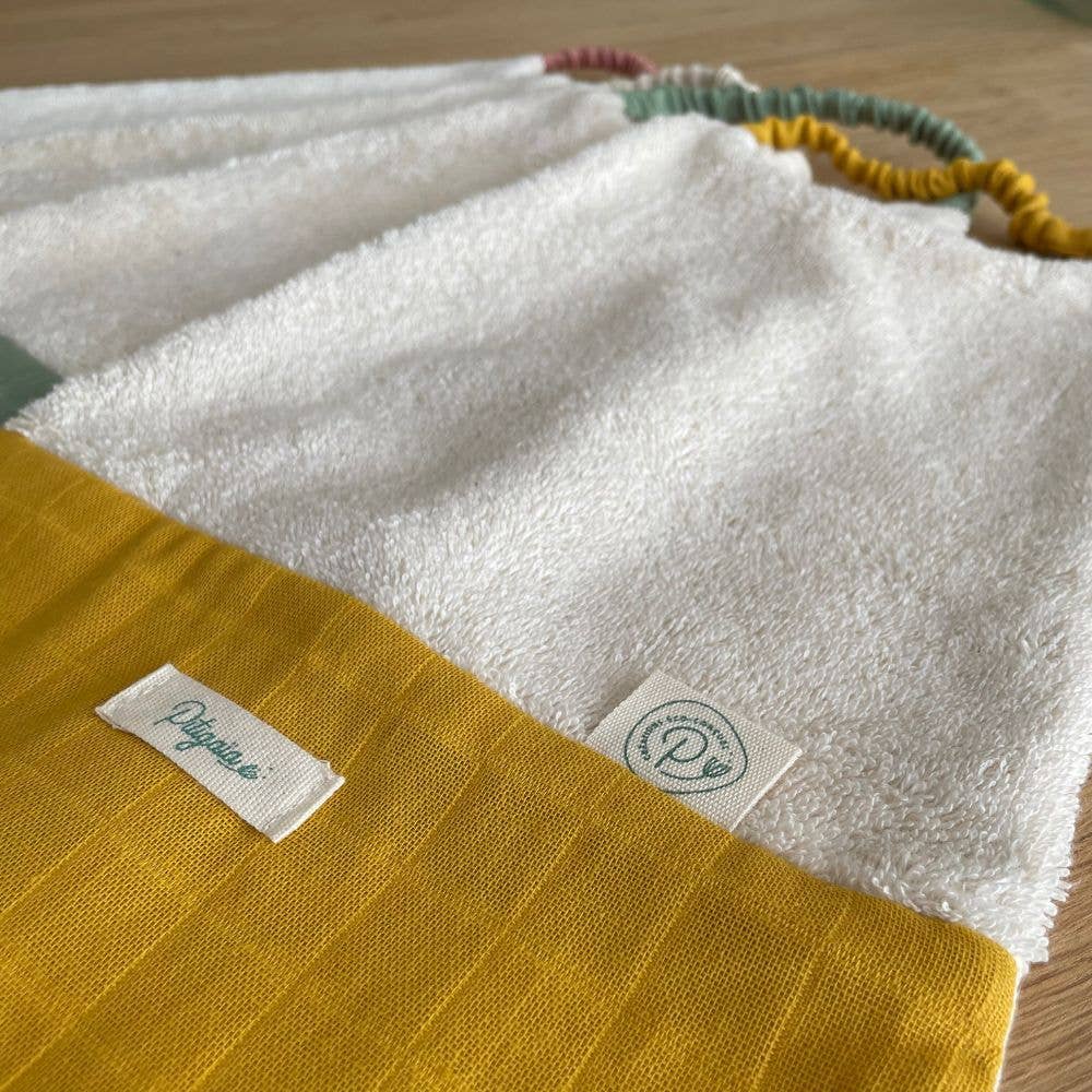 Pitigaïa - Venta al por mayor Babero - Bebé - Babero elástico de algodón orgánico 🌱👶 ideal para la cantina24