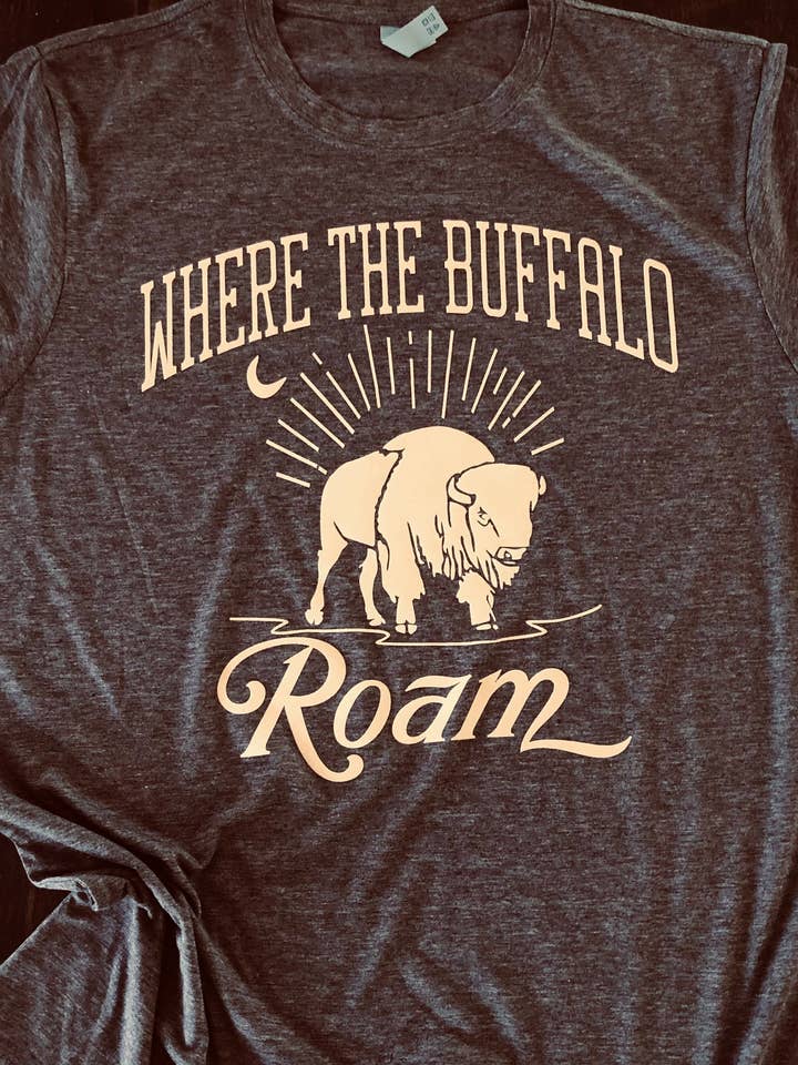 Where the Buffalo Roam T Shirt for wholesale by M.A.D. Spirit