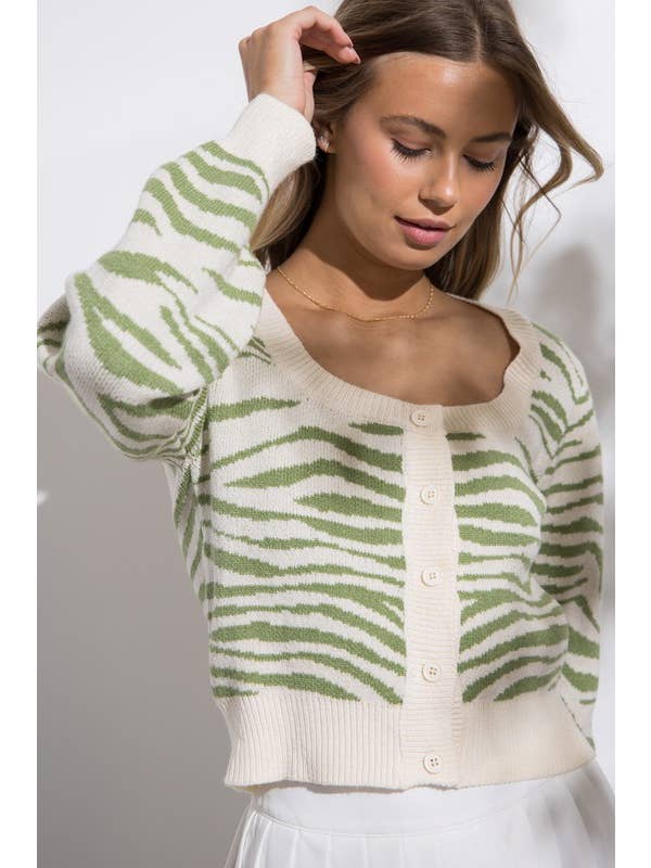 Papermoon - Wholesale Cardigan - Women's - PC15825 - Vivian Zebra Stripe Cardigan