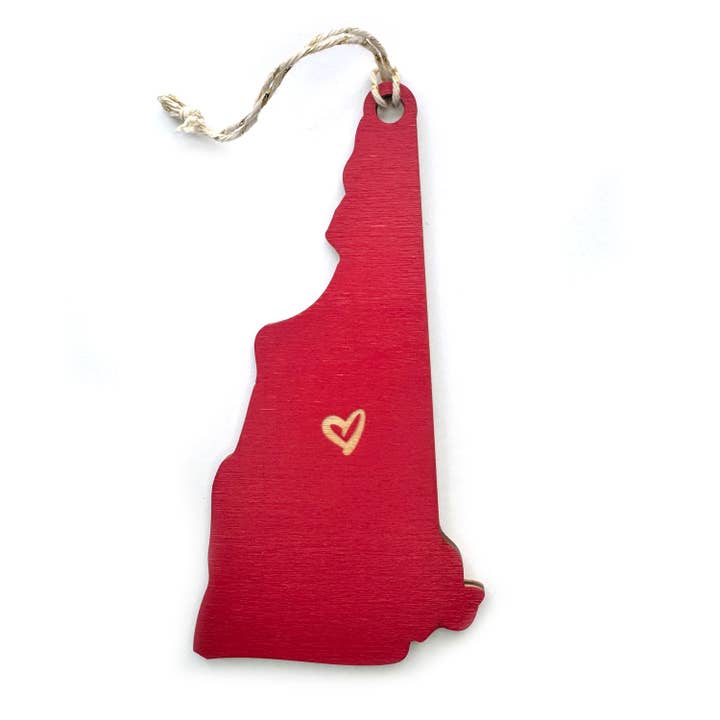 New Hampshire Heart Ornament for wholesale by SnowMade