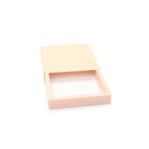Inca UK – wholesale Gift box – Pale Pink plastic PE film box with card sleeve. 11x11x2.1cm4