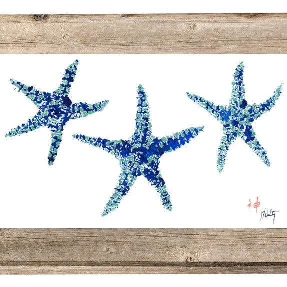 Starfish Driftwood Framed 12x18 Print | Ocean-Inspired for wholesale by Fish Aye Trading